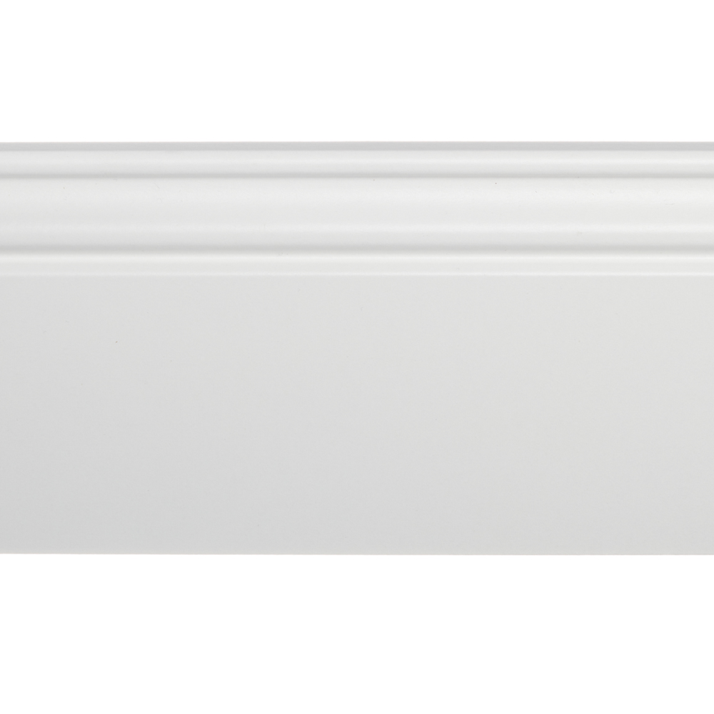 Плинтус МДФ Cosca Décor AP10 белый 100х16х2400 мм под покраску фигурный