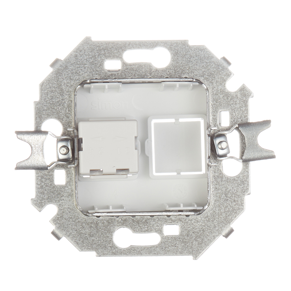 Розетка телефонная Simon 15 встраиваемая белая RJ11 (1591480-030)