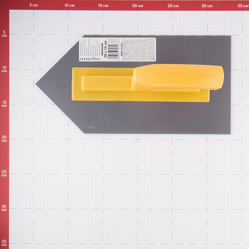 Гладилка плоская Hardy Pentagon (0809-252803) 280x140x3 мм пластиковая с пластиковой ручкой