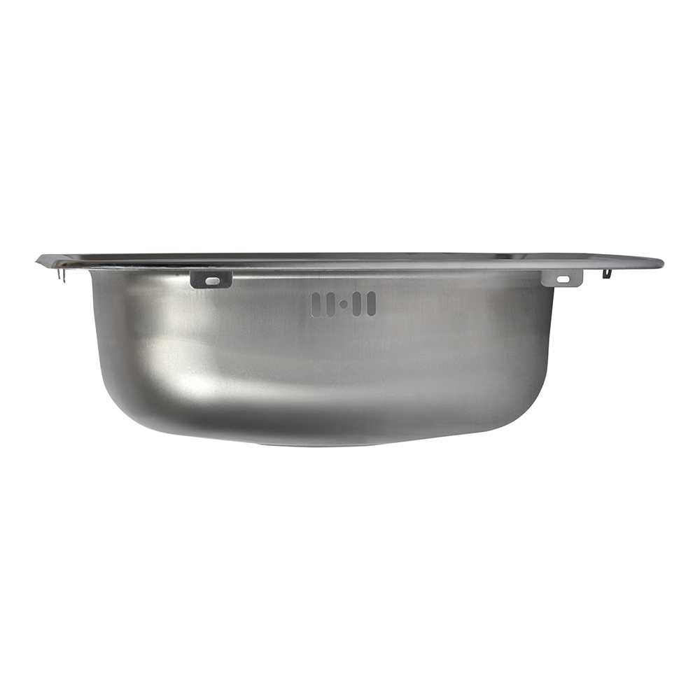 Мойка для кухни Ukinox Nord 58х48х16 см врезная с крылом сталь (Nr 580х480 (0,6) R, G)