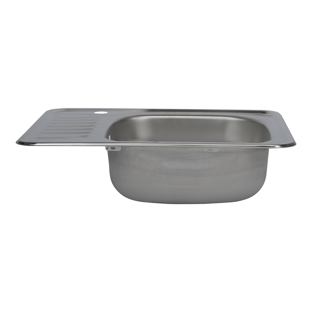 Мойка для кухни Ukinox Nord 58х48х16 см врезная с крылом сталь (Nr 580х480 (0,6) R, G)