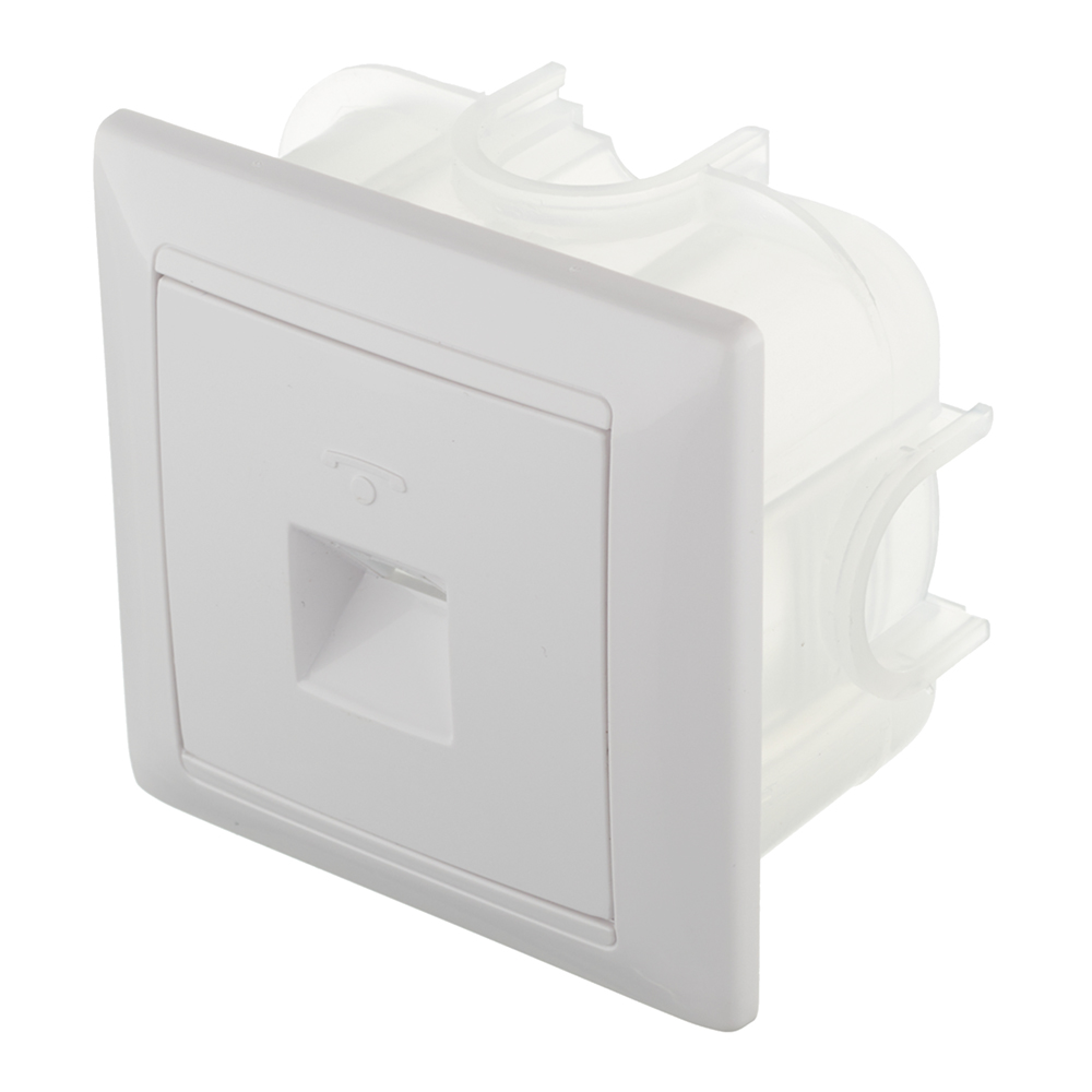 Розетка телефонная Svet встраиваемая белая RJ11 (SV1001-0040)