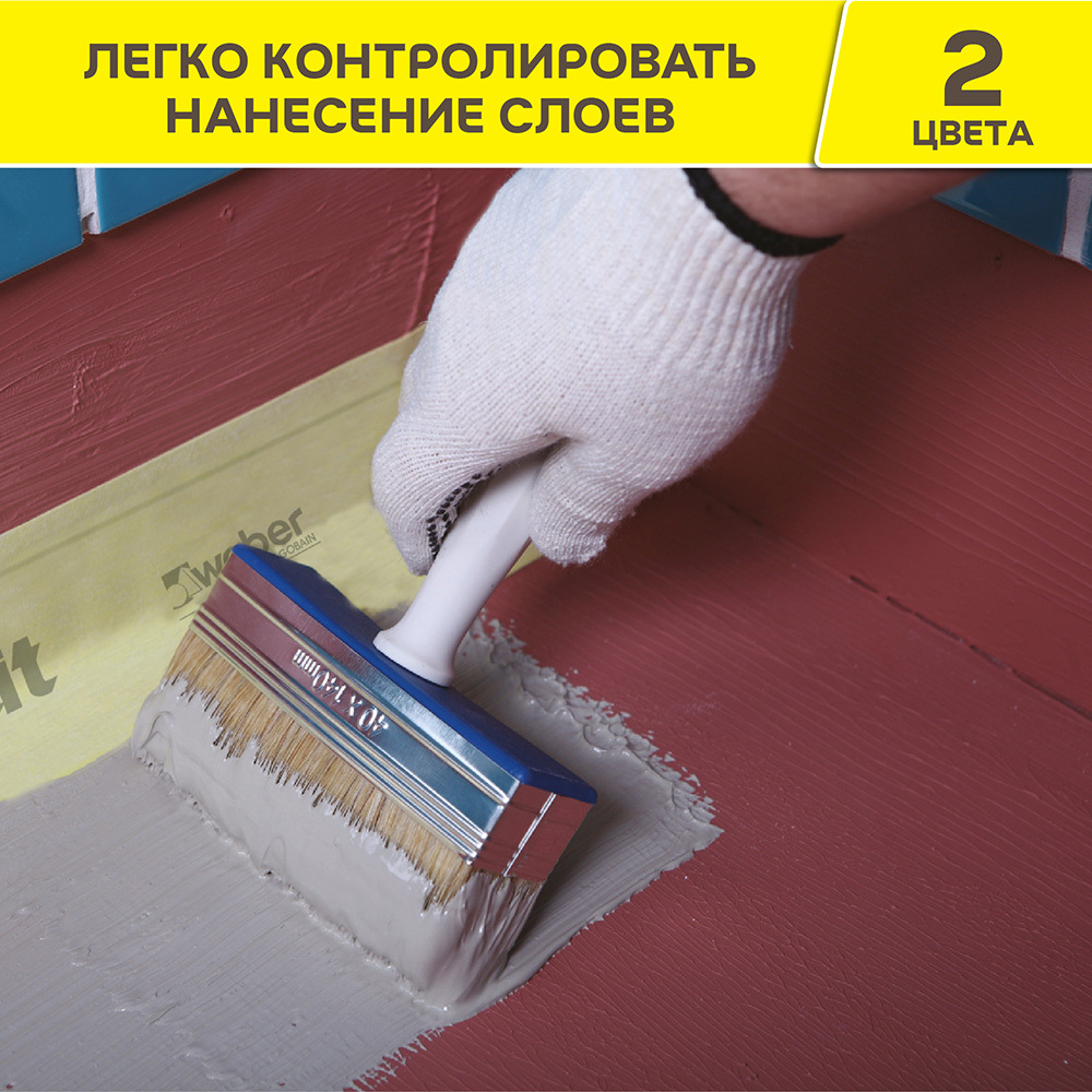 Гидроизоляция акриловая Vetonit Weber.tec 822 серая 8 кг