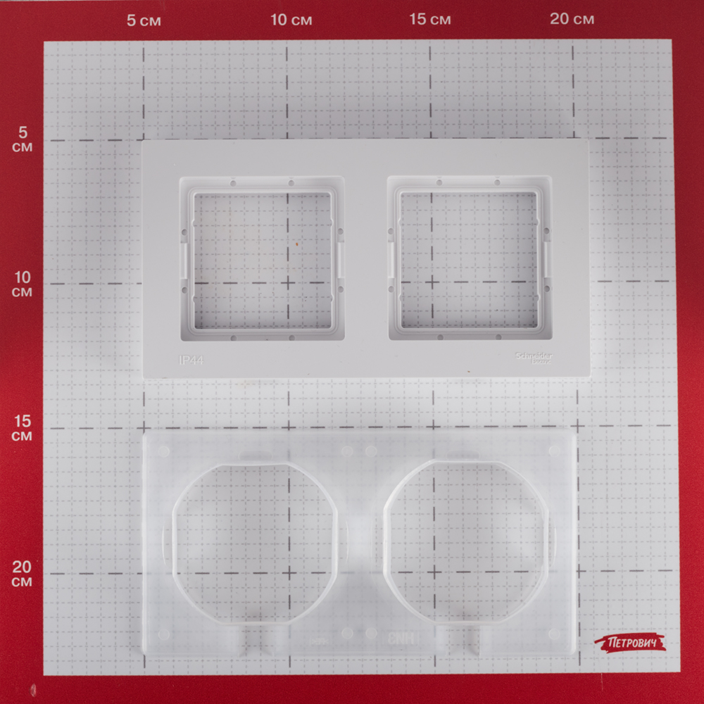 Рамка Systeme Electric AtlasDesign Aqua двухместная белая (ATN440102)