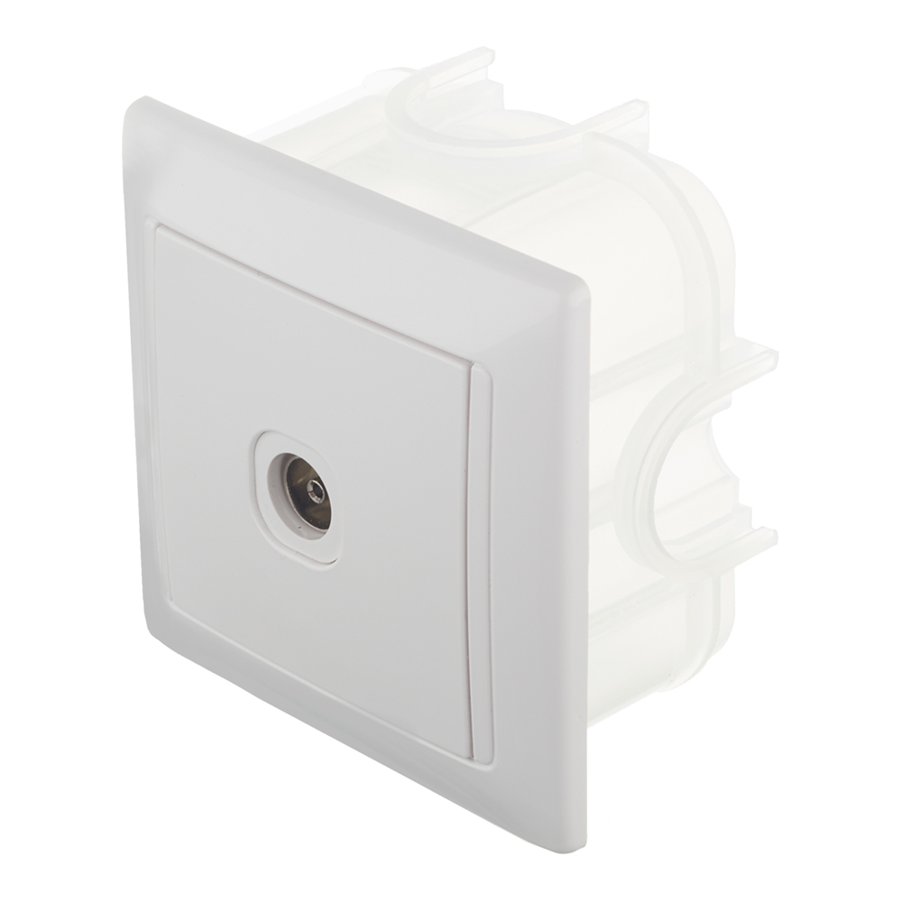 Розетка телевизионная Svet встраиваемая белая (SV1001-0038)