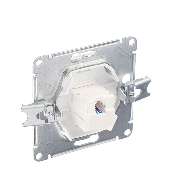 Розетка компьютерная Systeme Electric Glossa встраиваемая белая RJ45 (GSL000181K)