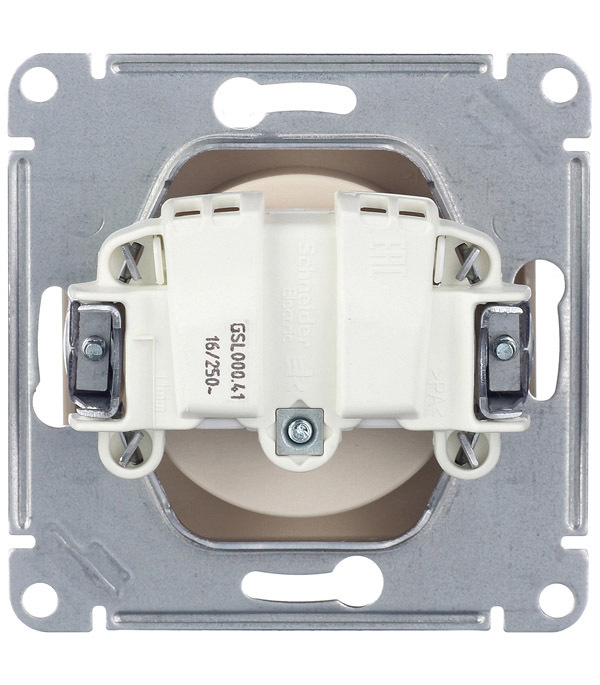 Розетка Systeme Electric Glossa встраиваемая бежевая (GSL000241)