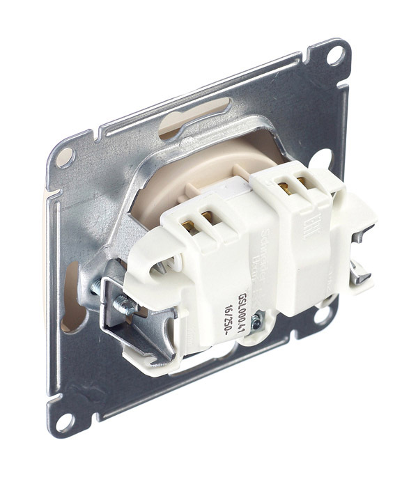 Розетка Systeme Electric Glossa встраиваемая бежевая (GSL000241)