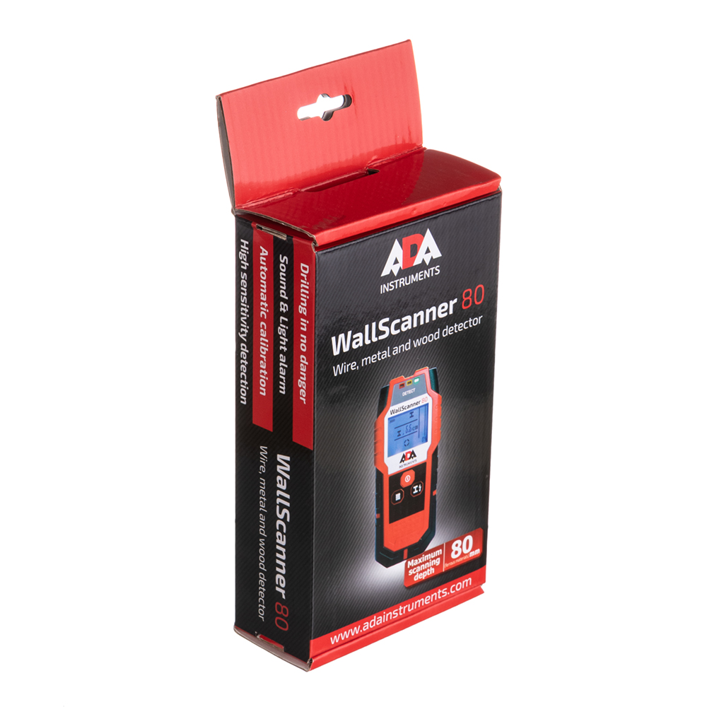 Детектор скрытой проводки ADA WALL SCANNER 80 (А00466)