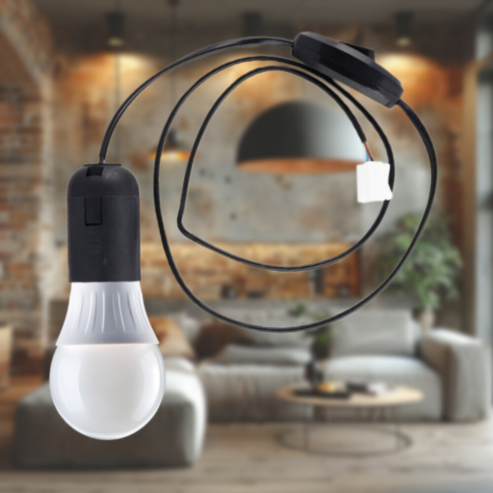 Патрон для лампы E27 Svet ПС 0127 полипропиленовый IP20 подвесной с выключателем (1010-00020)