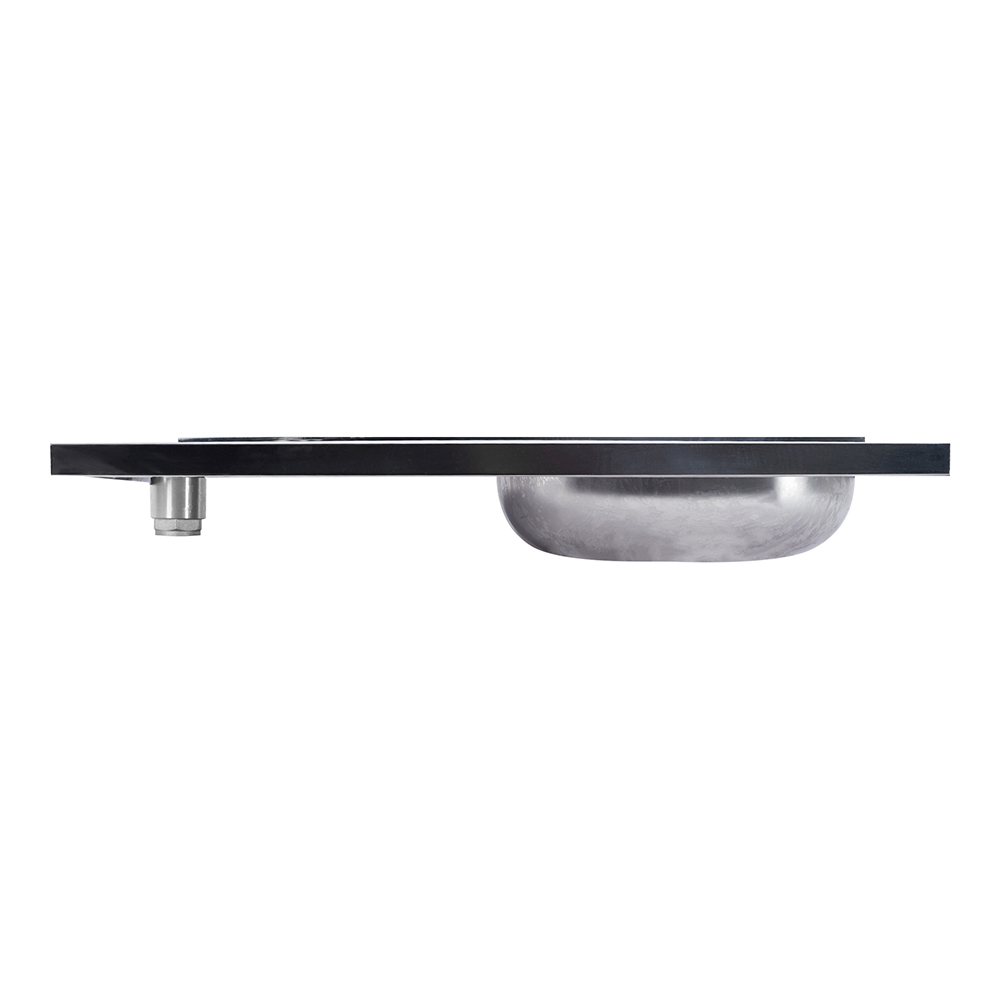 Мойка для кухни Ukinox Nord 80х60х13 см накладная с крылом сталь (Nr 800х600 0,4 R)