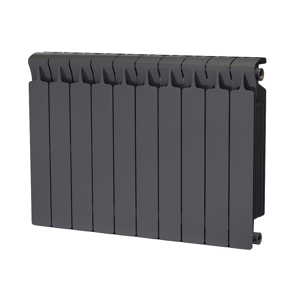 Радиатор биметаллический Rifar Monolit 500 мм 10 секций 3/4 боковое подключение серый