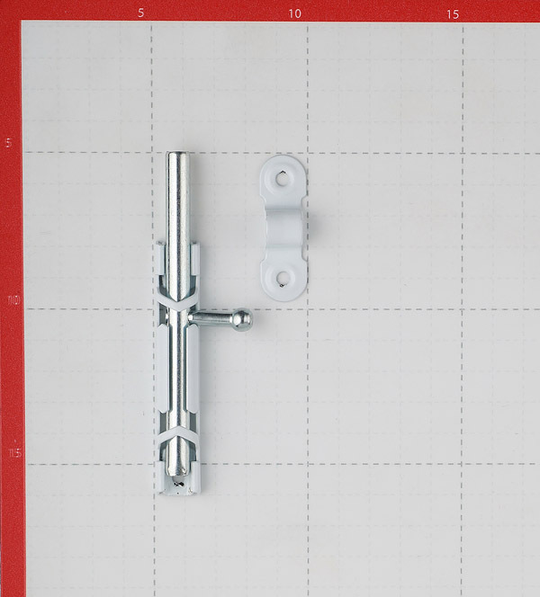 Шпингалет 120 мм белый