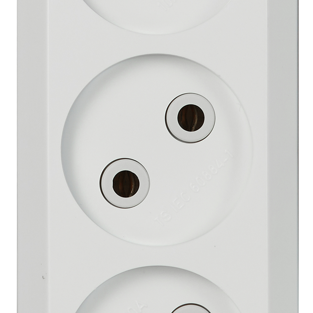 Колодка электрическая 2 розетки Makel 10 А 250 В 2,2 кВт белая (MGP101)