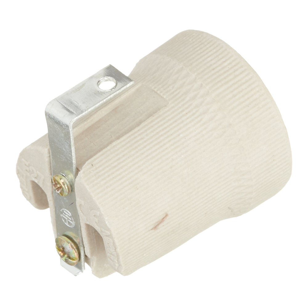 Патрон для лампы E27 Navigator NLH-CL-H-E27 керамический 880 Вт IP20 с держателем (71619)