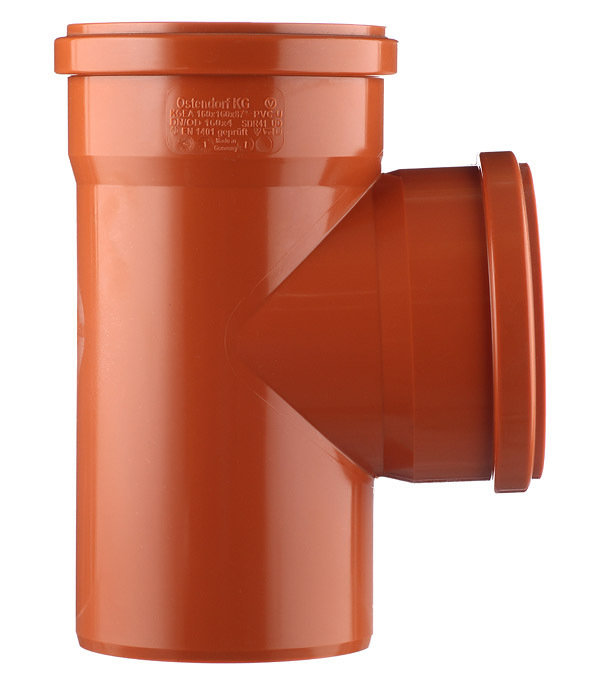 Тройник Ostendorf KGEA d160 мм 87° пластиковый для наружной канализации (222400)