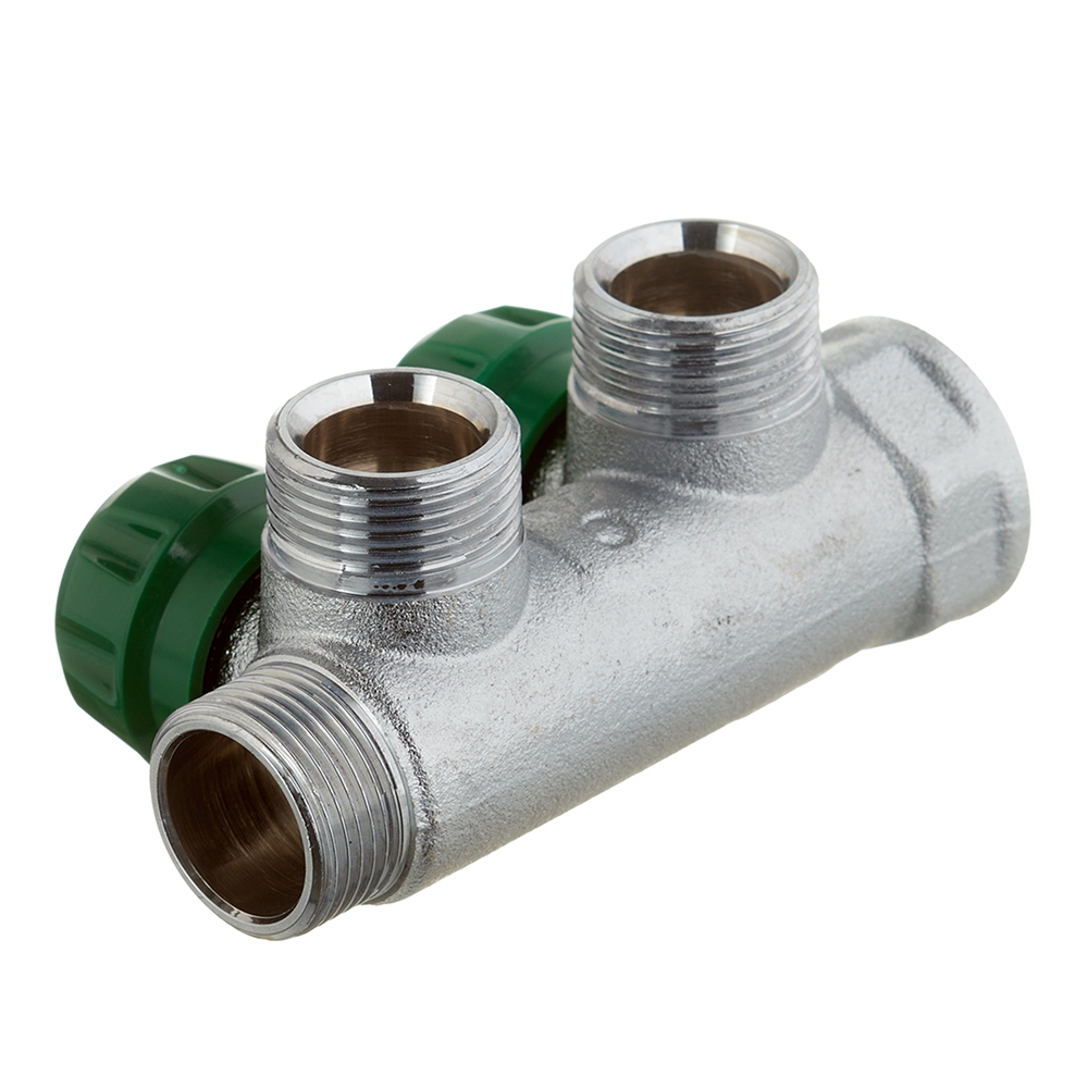 Коллектор Stout 3/4 ВР(г) х 2 выхода 3/4(ЕК) х 3/4 НР(ш) регулирующий (SMB-6850-343402)