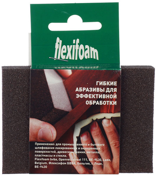 Брусок шлифовальный Flexifoam 98х69х26 мм Р80