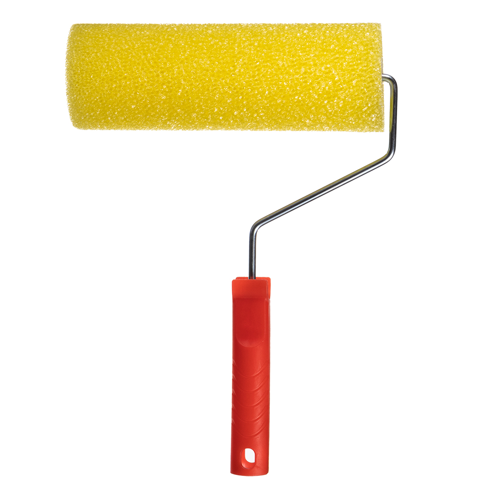 Валик поролон структурный шероховатый 230 мм стержень 6 мм d80 мм с ручкой Matrix