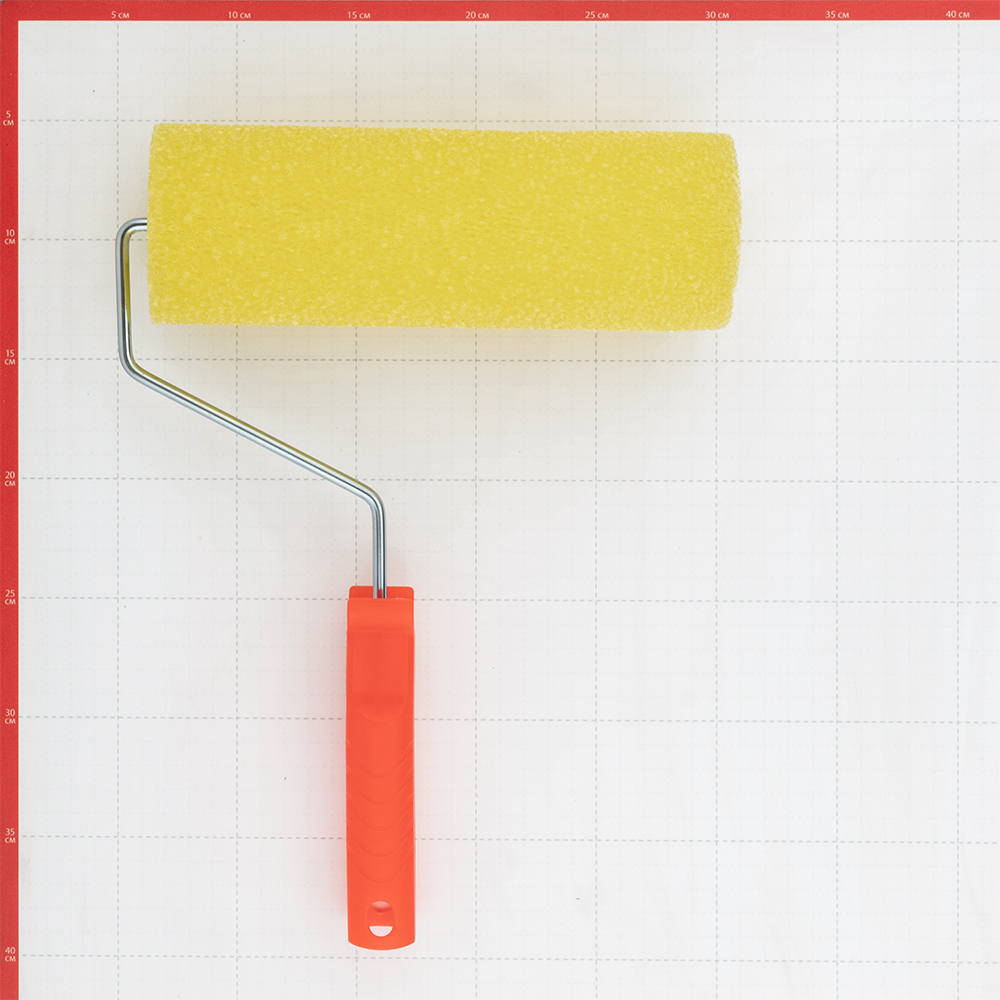 Валик поролон структурный шероховатый 230 мм стержень 6 мм d80 мм с ручкой Matrix