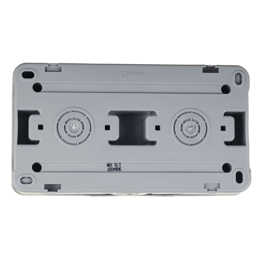 Блок выключатель и розетка Makel Mimoza одноклавишный накладной серый (36064207)