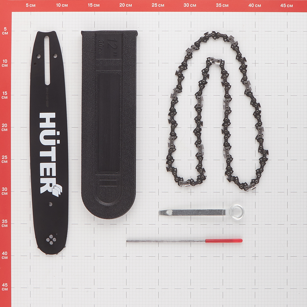 Пила цепная электрическая Huter ELS-1500P 1500 Вт 12" шаг 3/8" паз 1,3 мм 45 звеньев (70/10/4)