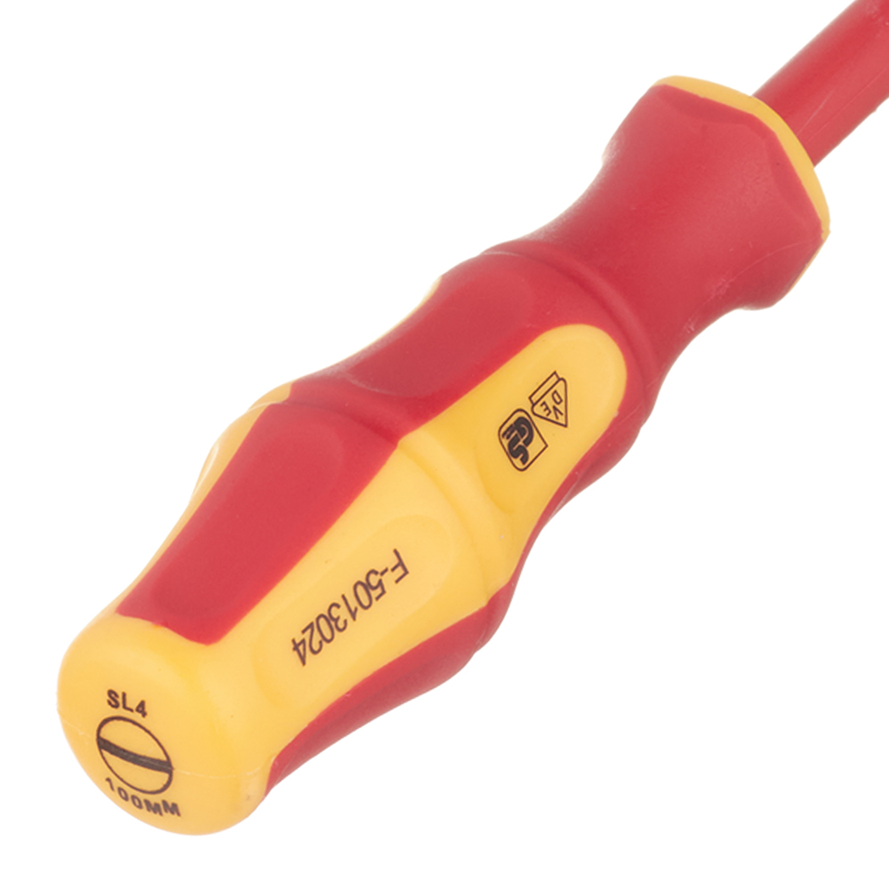 Отвертка диэлектрическая плоская 4х100 мм 1000 В Кобальт (646-447)