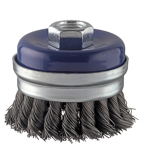 Корщетка для УШМ Практика витая жесткая кольцом чашеобразная d65 мм M14