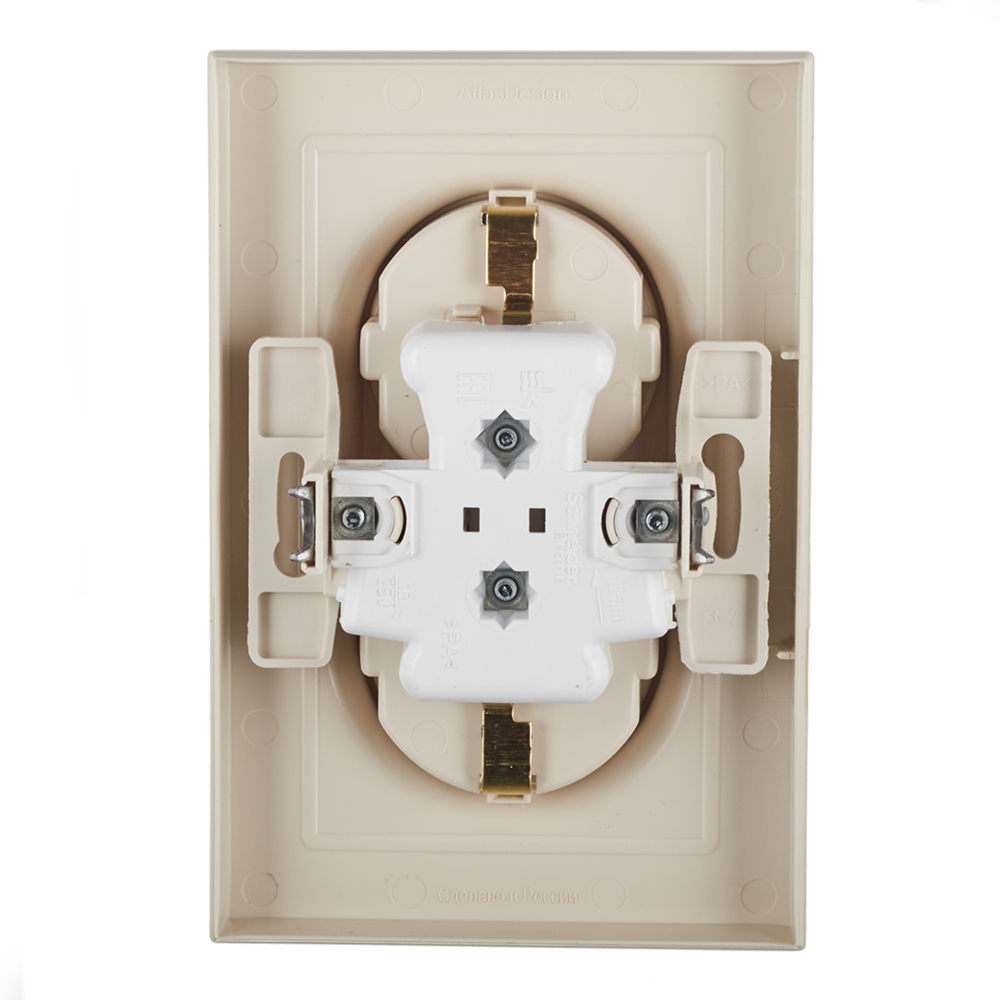 Розетка Systeme Electric AtlasDesign встраиваемая бежевая (ATN000224)
