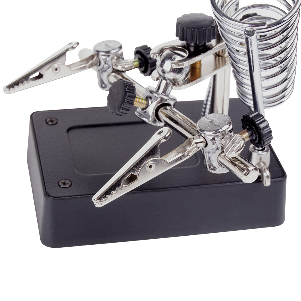 Держатель Rexant Третья рука с LED подсветкой и лупой х2.5 (12-0250)