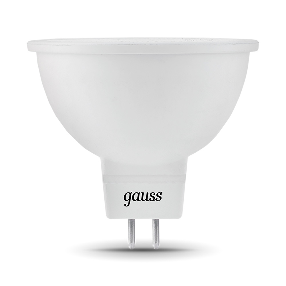 Лампа светодиодная Gauss GU5.3 3000К 7 Вт 600 Лм 150-265 В рефлектор MR16 (10 шт.)