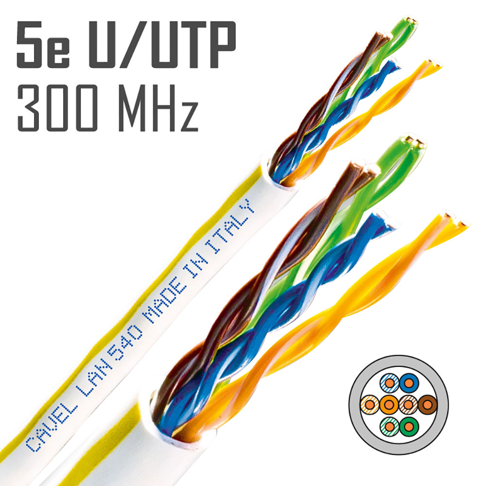 Интернет-кабель (витая пара) UTP CAT5e LAN 540 4х2х0,51 мм Cavel