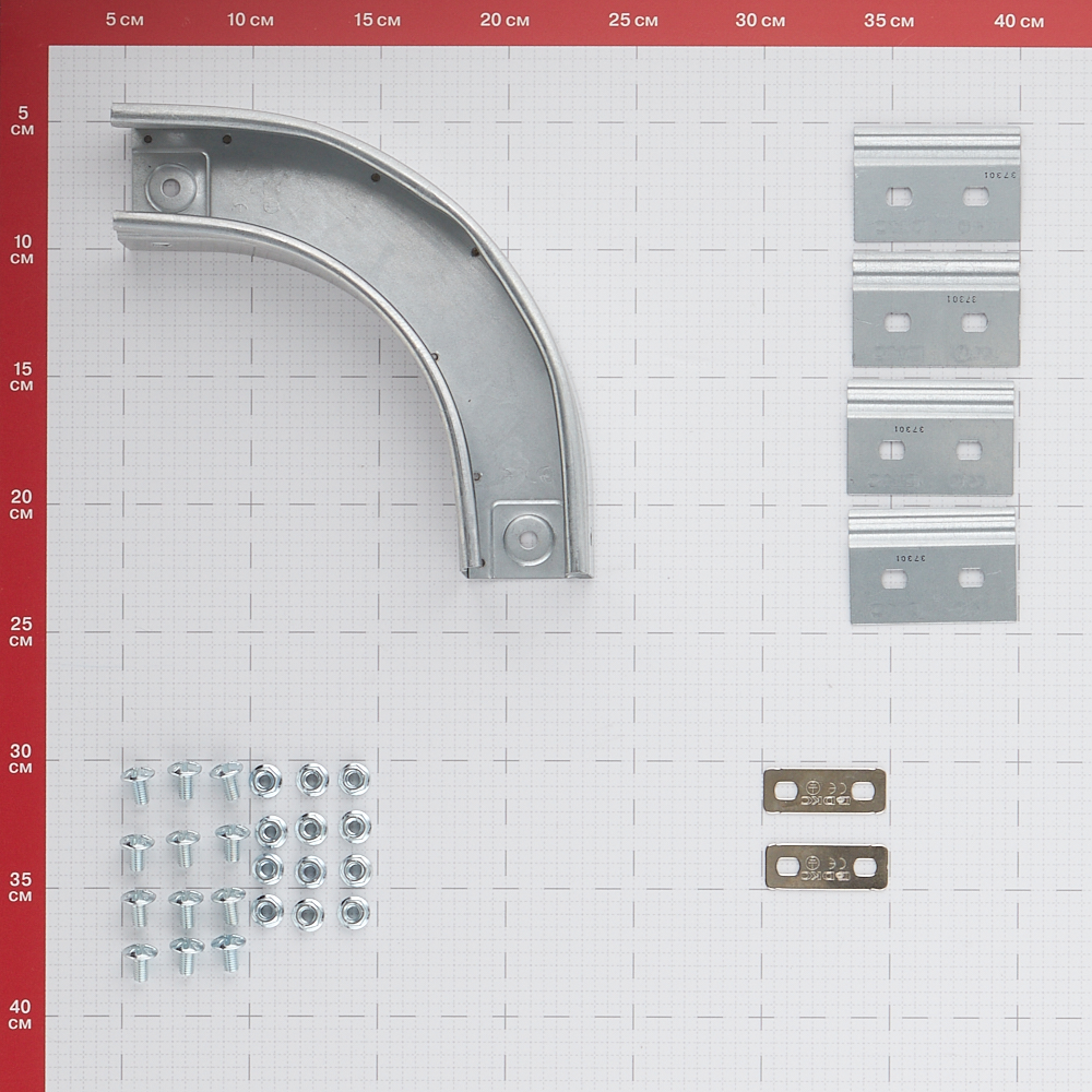 Угол для лотка горизонтальный 90° DKC 50х50 мм с креплением (36000K)