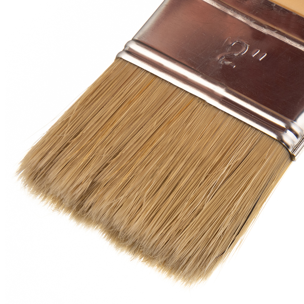 Кисть радиаторная натуральная щетина пластиковая ручка Beorol 50х9 мм для эмалей и лаков на алкидной основе