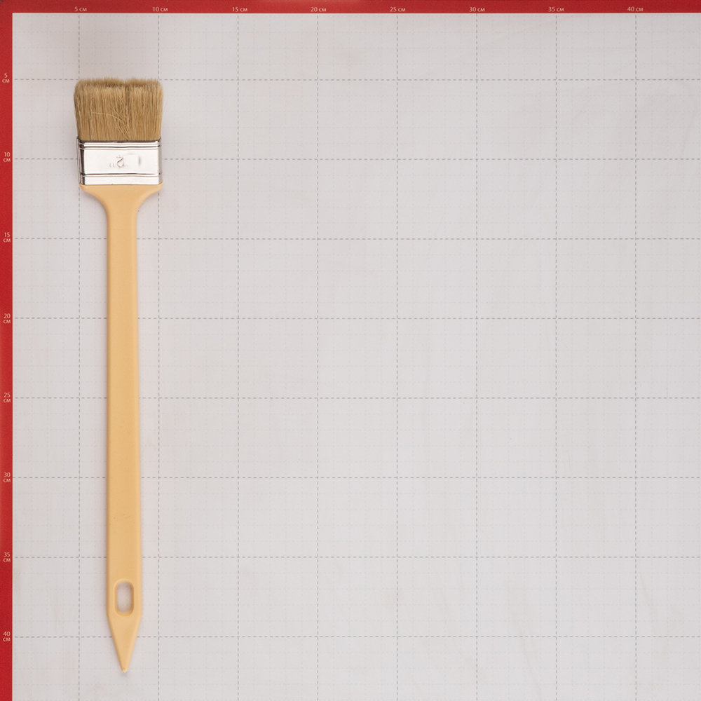 Кисть радиаторная натуральная щетина пластиковая ручка Beorol 50х9 мм для эмалей и лаков на алкидной основе