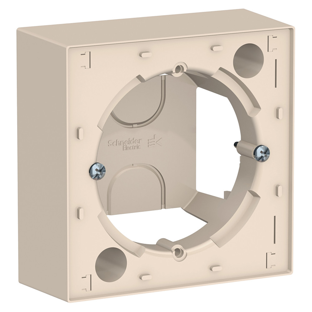 Коробка монтажная Systeme Electric AtlasDesign накладная бежевая (ATN000200)