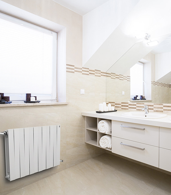 Радиатор биметаллический Royal Thermo Piano Forte 500 мм 10 секций 1" боковое подключение 591х800 мм белый