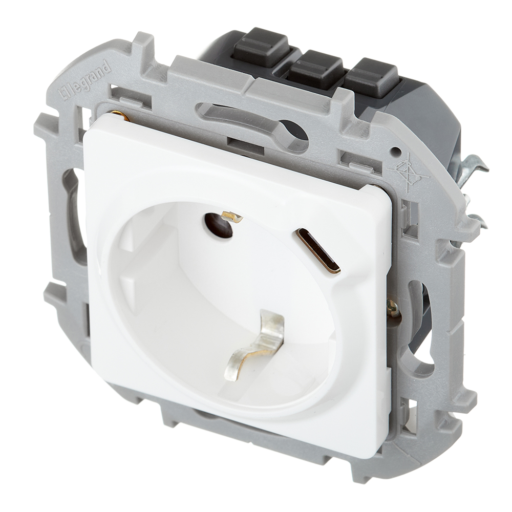 Розетка Legrand Inspiria встраиваемая белая с USB Type-C (673770)
