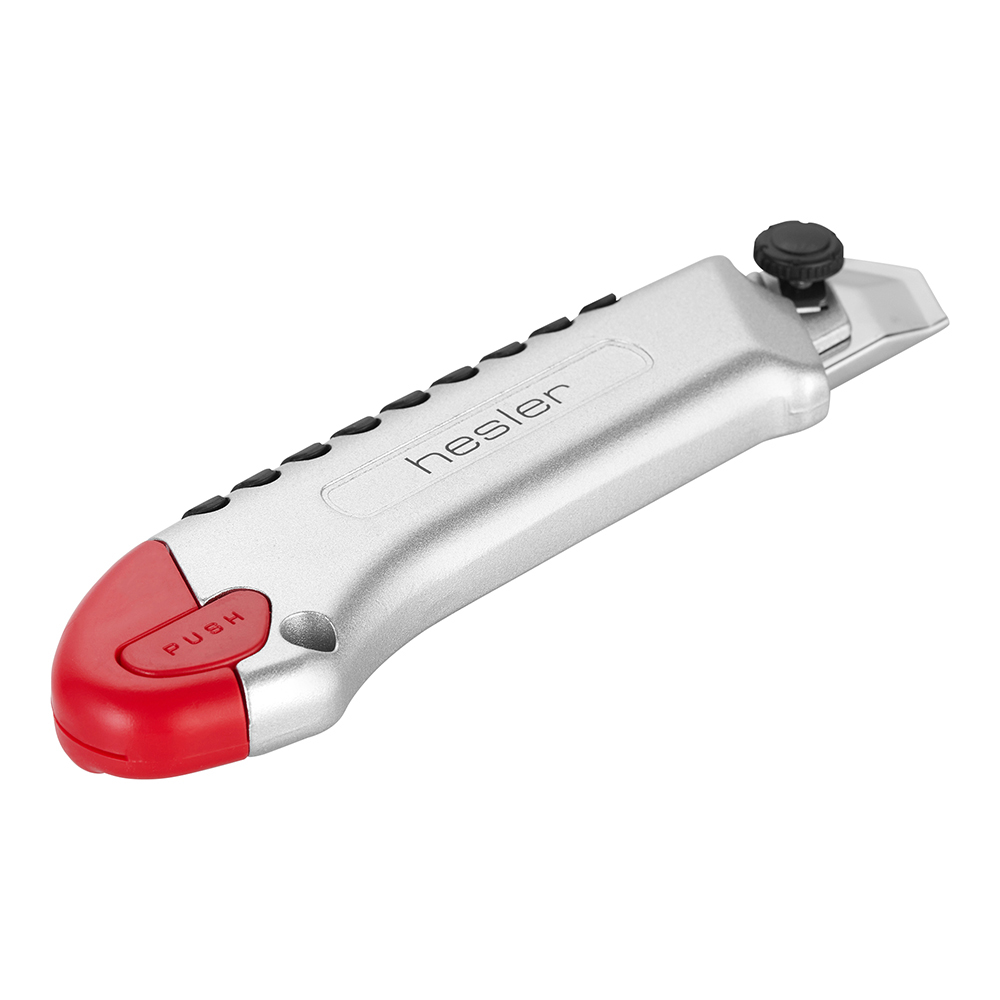 Нож строительный Hesler 25 мм с ломающимся лезвием стальной корпус