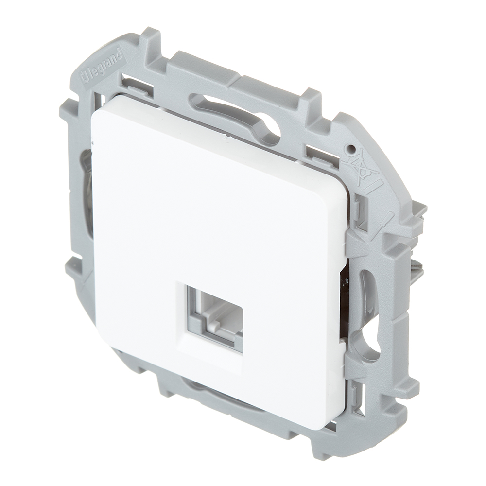 Розетка телефонная Legrand Inspiria встраиваемая белая RJ11 (673820)