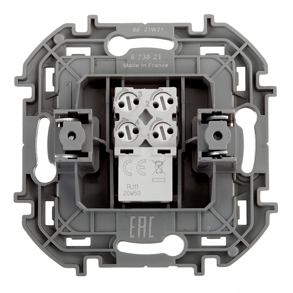 Розетка телефонная Legrand Inspiria встраиваемая слоновая кость RJ11 (673821)