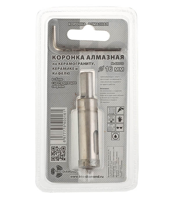Коронка алмазная Trio-Diamond (400016) по керамограниту d16 мм