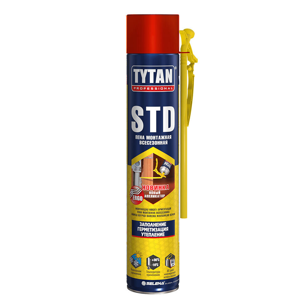 Пена монтажная бытовая Tytan STD Эрго всесезонная 750 мл