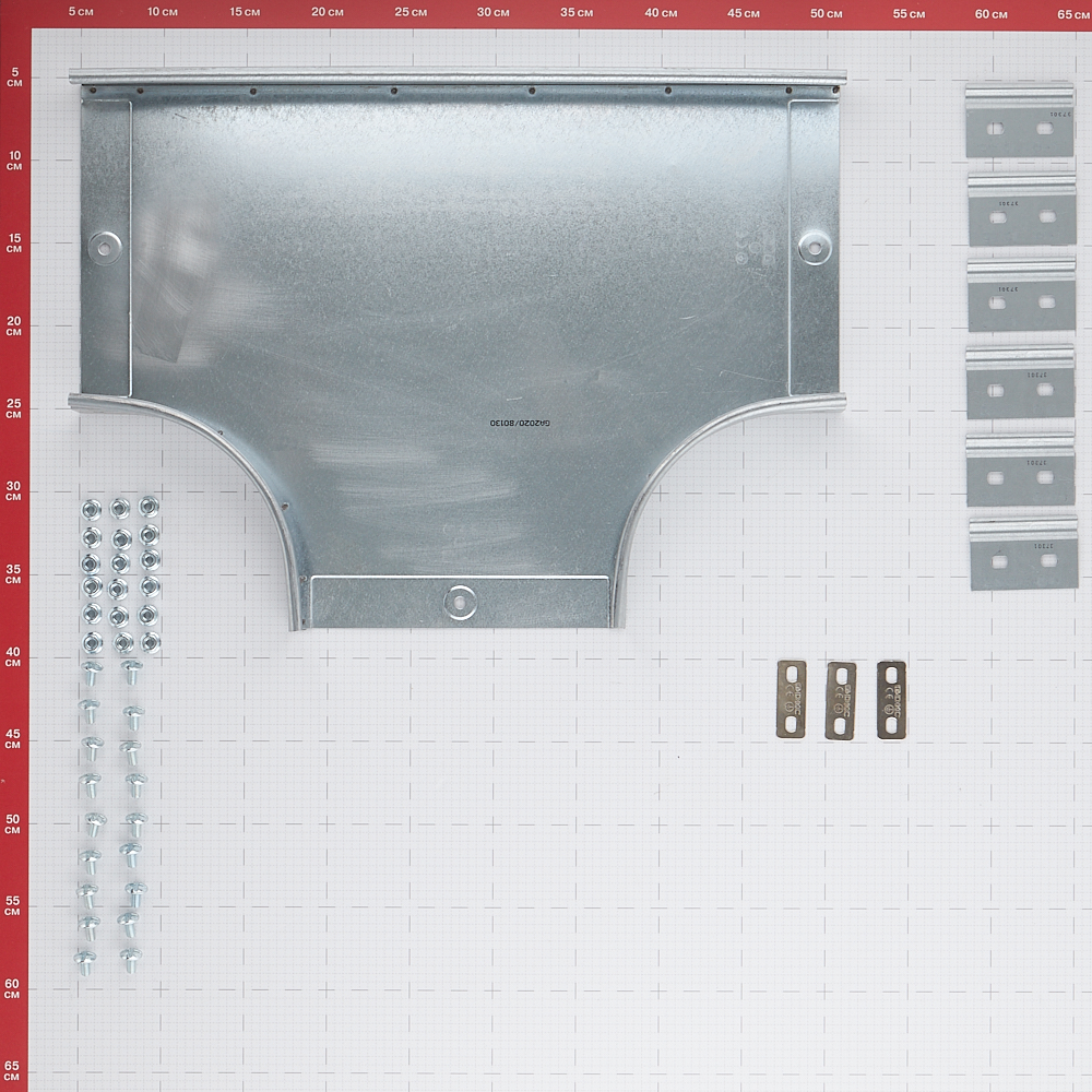 Ответвитель для лотка Т-образный горизонтальный DKC 200х50 мм с креплением (36124K)