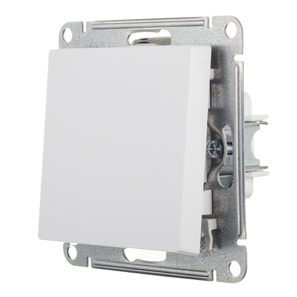 Переключатель Systeme Electric AtlasDesign одноклавишный встраиваемый белый (ATN000161)