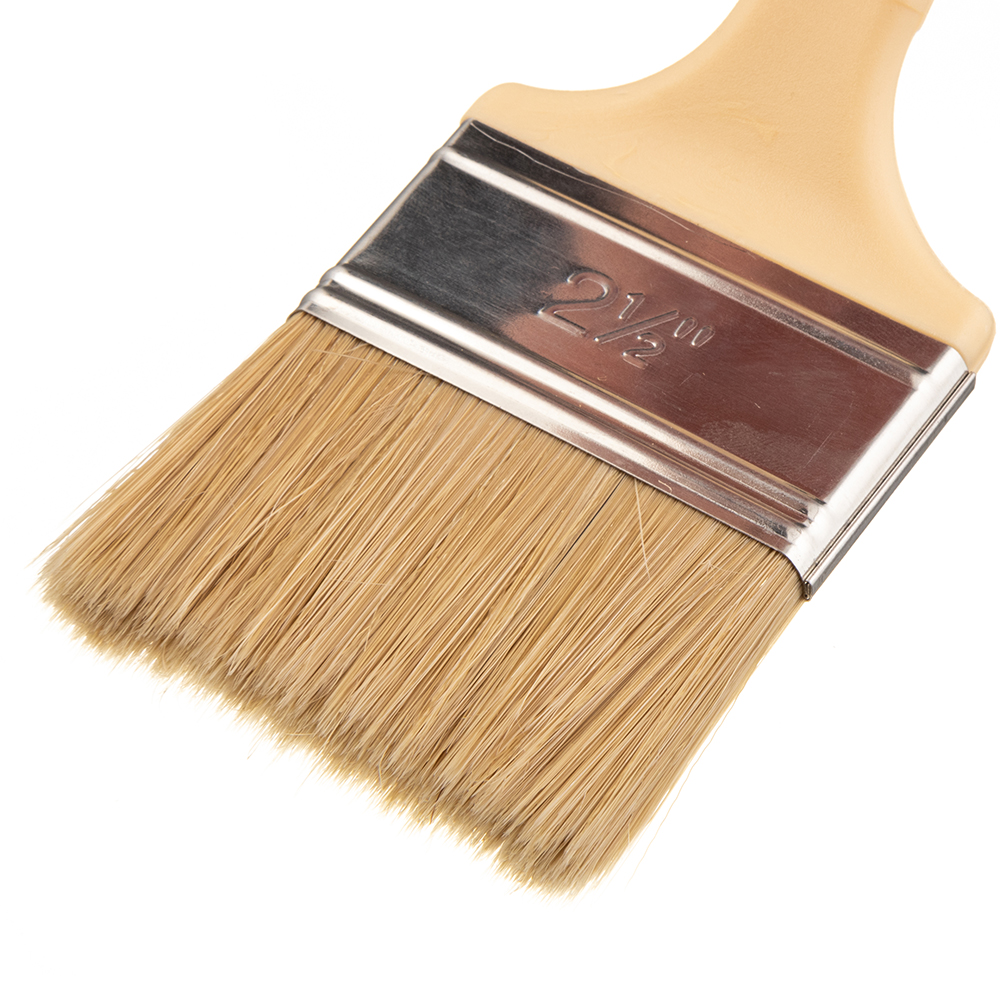 Кисть радиаторная натуральная щетина пластиковая ручка Beorol 63х9 мм для эмалей и лаков на алкидной основе