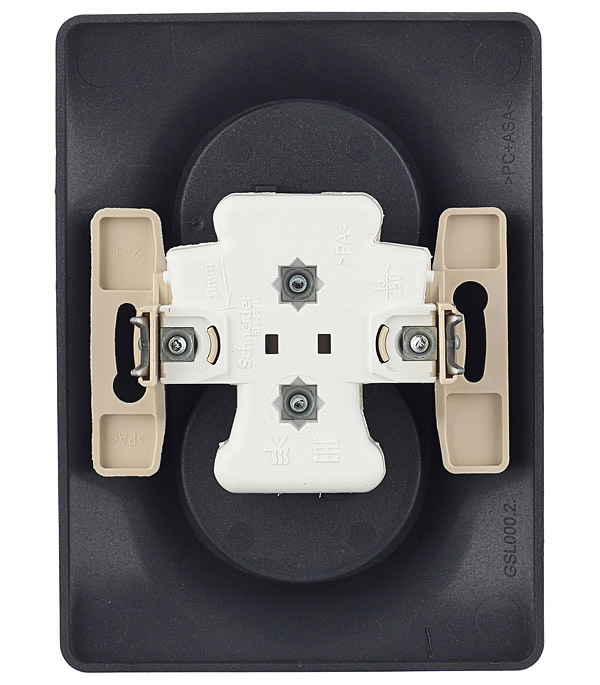 Розетка Systeme Electric Glossa встраиваемая антрацит (GSL000720)