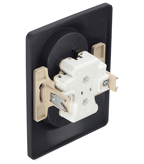 Розетка Systeme Electric Glossa встраиваемая антрацит (GSL000720)