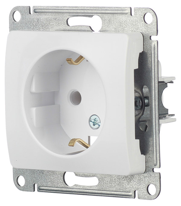 Розетка Systeme Electric Glossa встраиваемая белая (GSL000143)