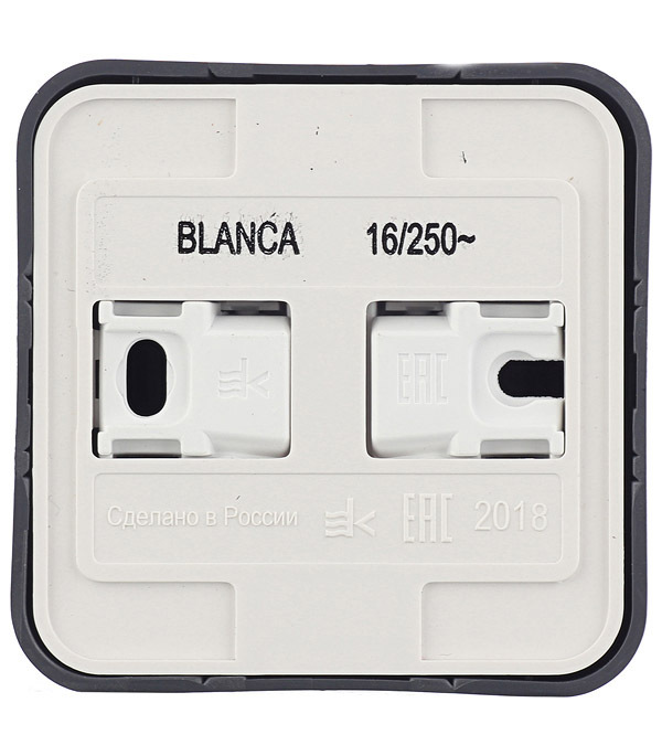 Розетка Systeme Electric Blanca накладная антрацит со шторками (BLNRA011116)